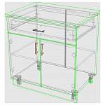 Схема сборки Шкаф нижний с 2-мя дверцами и ящиком Настя BMS