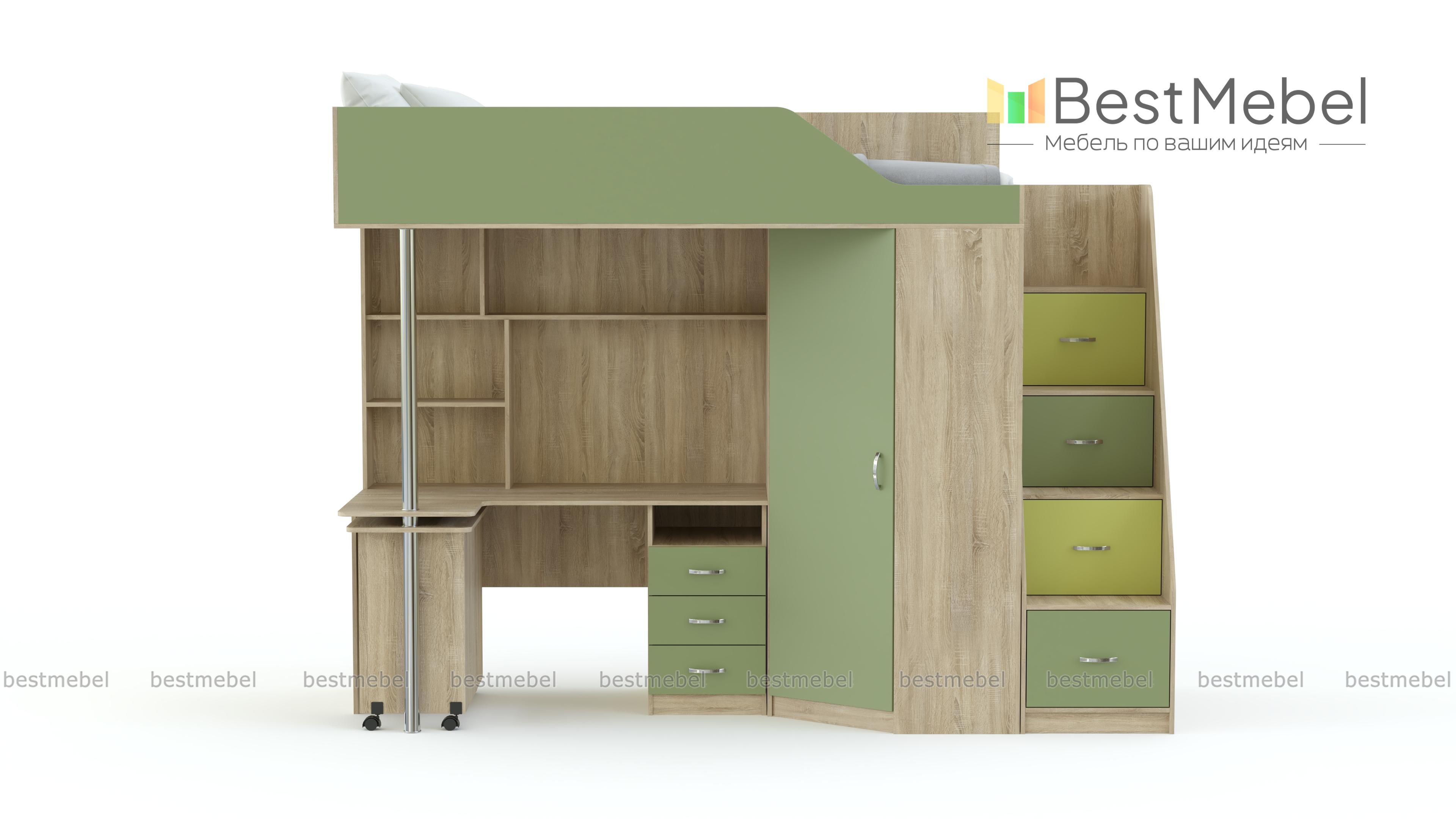 Детская кровать чердак Мерабель 1 BMS - Фото