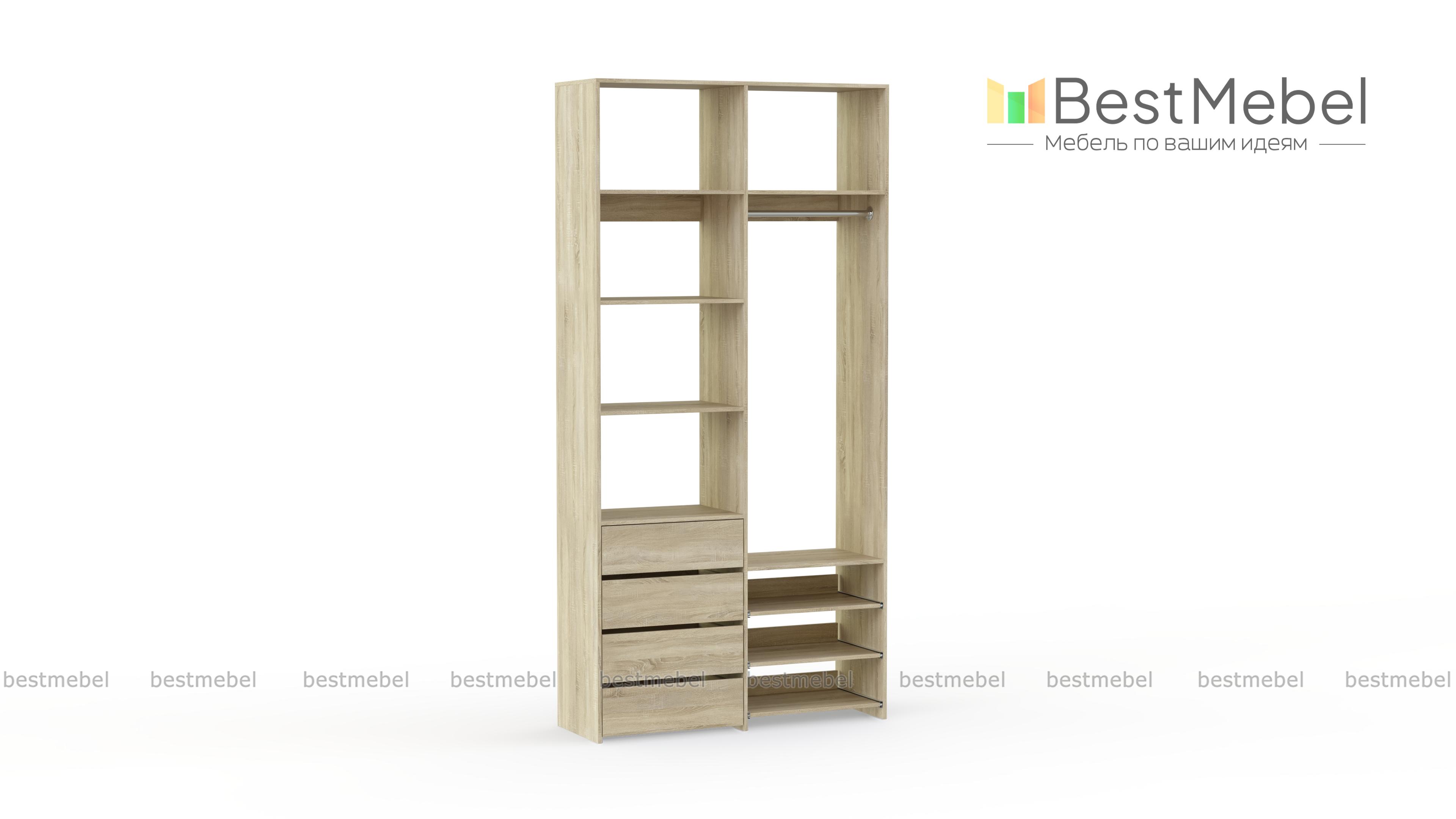 Стеллаж для одежды Мирта 87 BMS - Фото