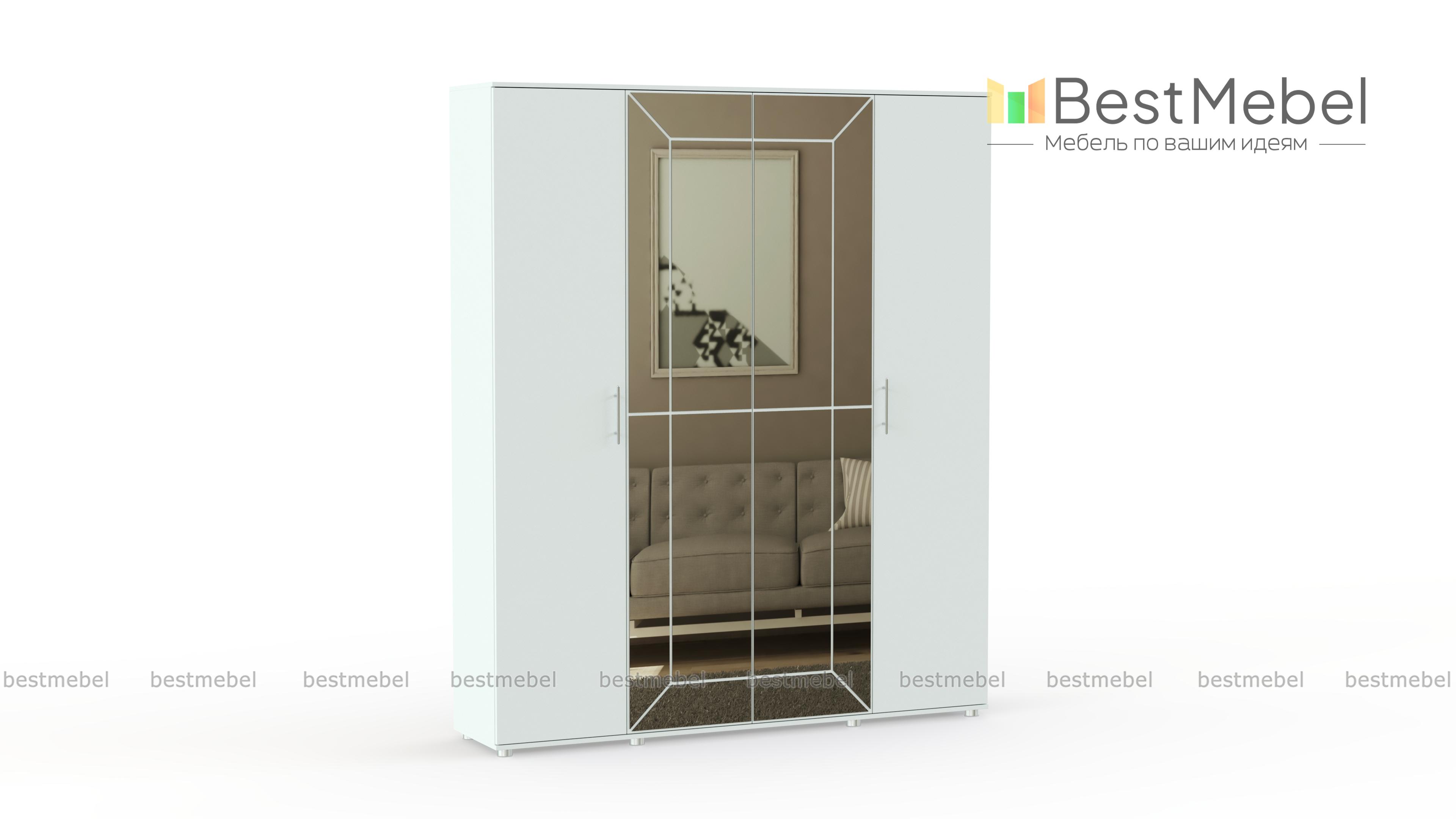 Шкаф 4-х дверный Амели BMS - Фото