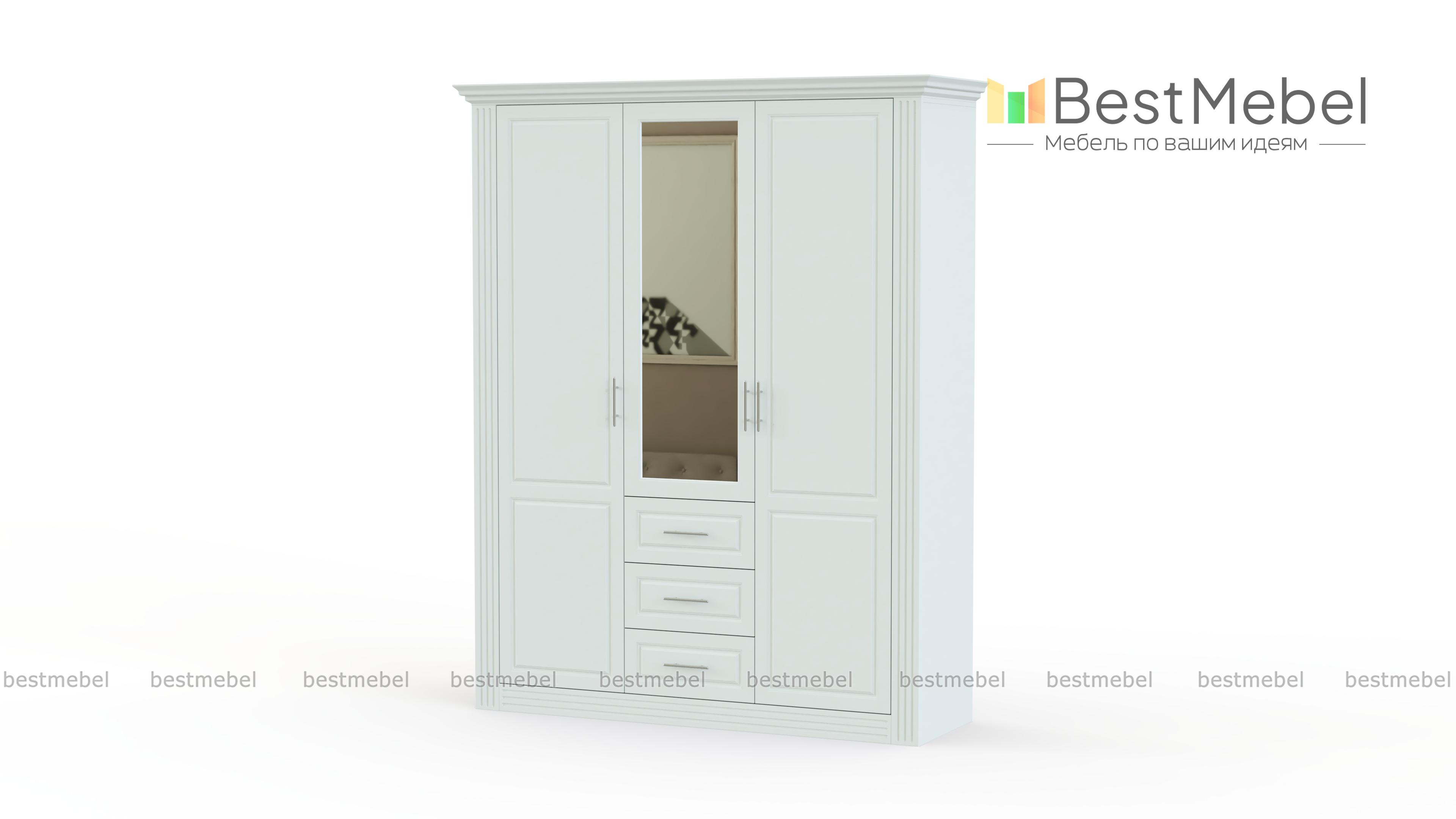 Шкаф распашной Классика 4 BMS - Фото