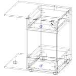 Схема сборки Тумба приставная с замком 3 BMS