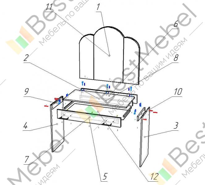 Стол туалетный надежда м 09 схема сборки