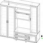 Чертеж Мебельная стенка Модерн 5 BMS