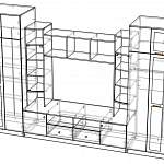 Схема сборки Стенка для гостиной Элегия BMS