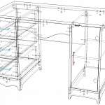 Чертеж Стол письменный Селина BMS