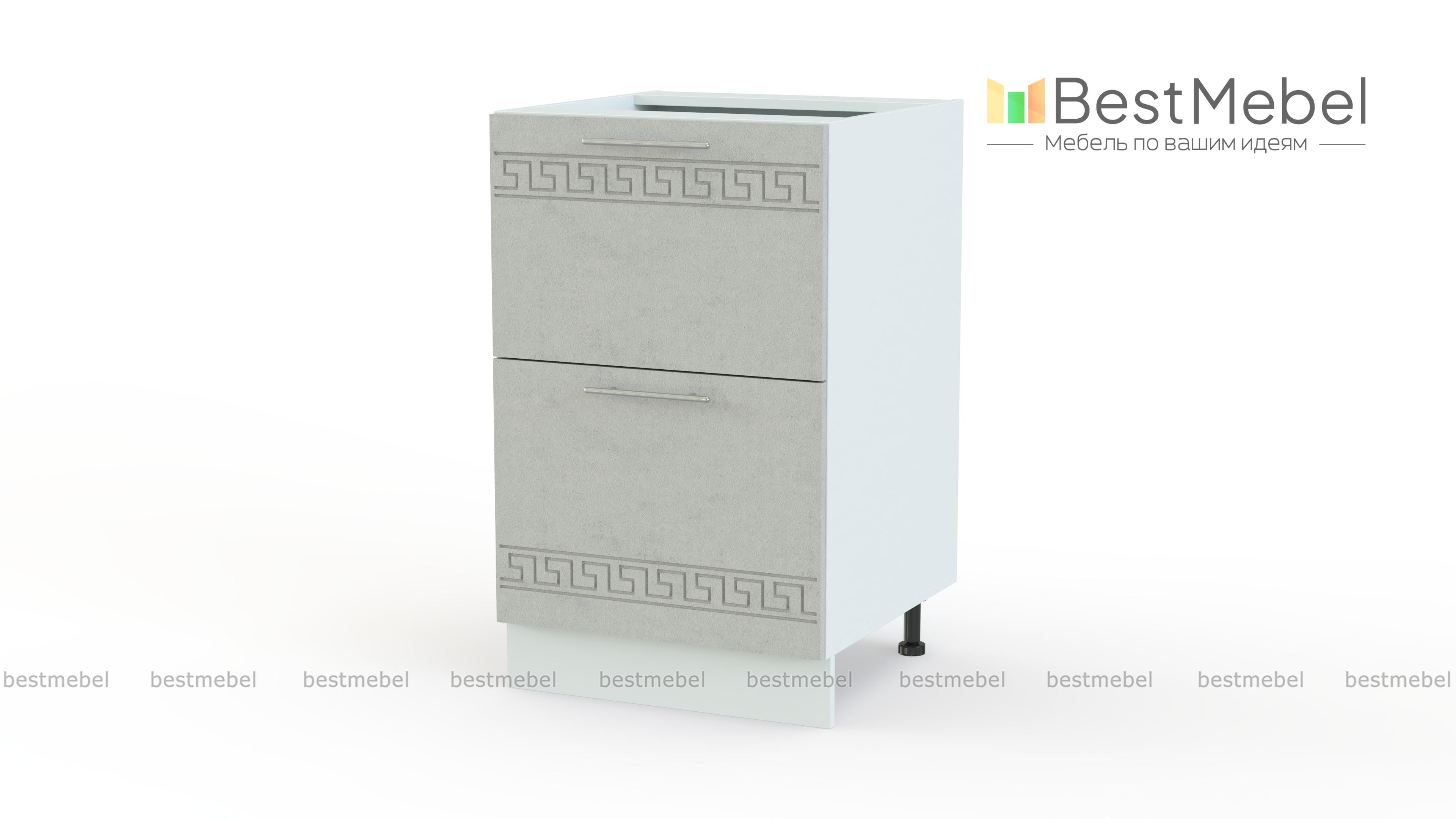 Тумба напольная 2 ящика Греция BMS - Фото