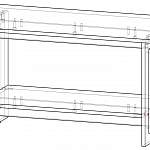 Чертеж Стол журнальный Каспиан BMS