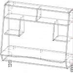 Схема сборки Навесной компьютерный стол Фьюжн КС-11 BMS