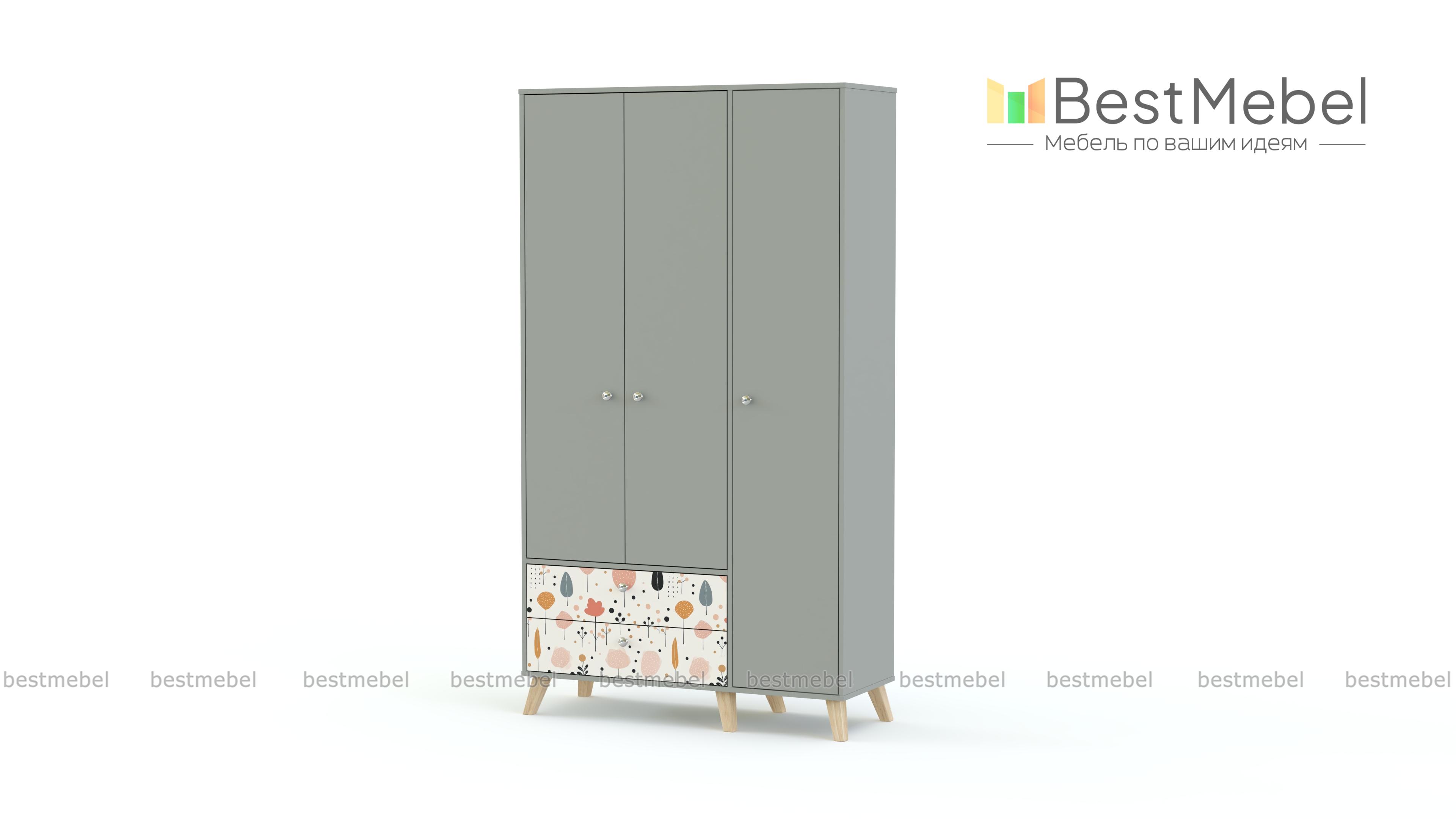 Шкаф распашной Эльза 3 BMS - Фото