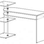 Чертеж Компьютерный стол Стайн 12 BMS