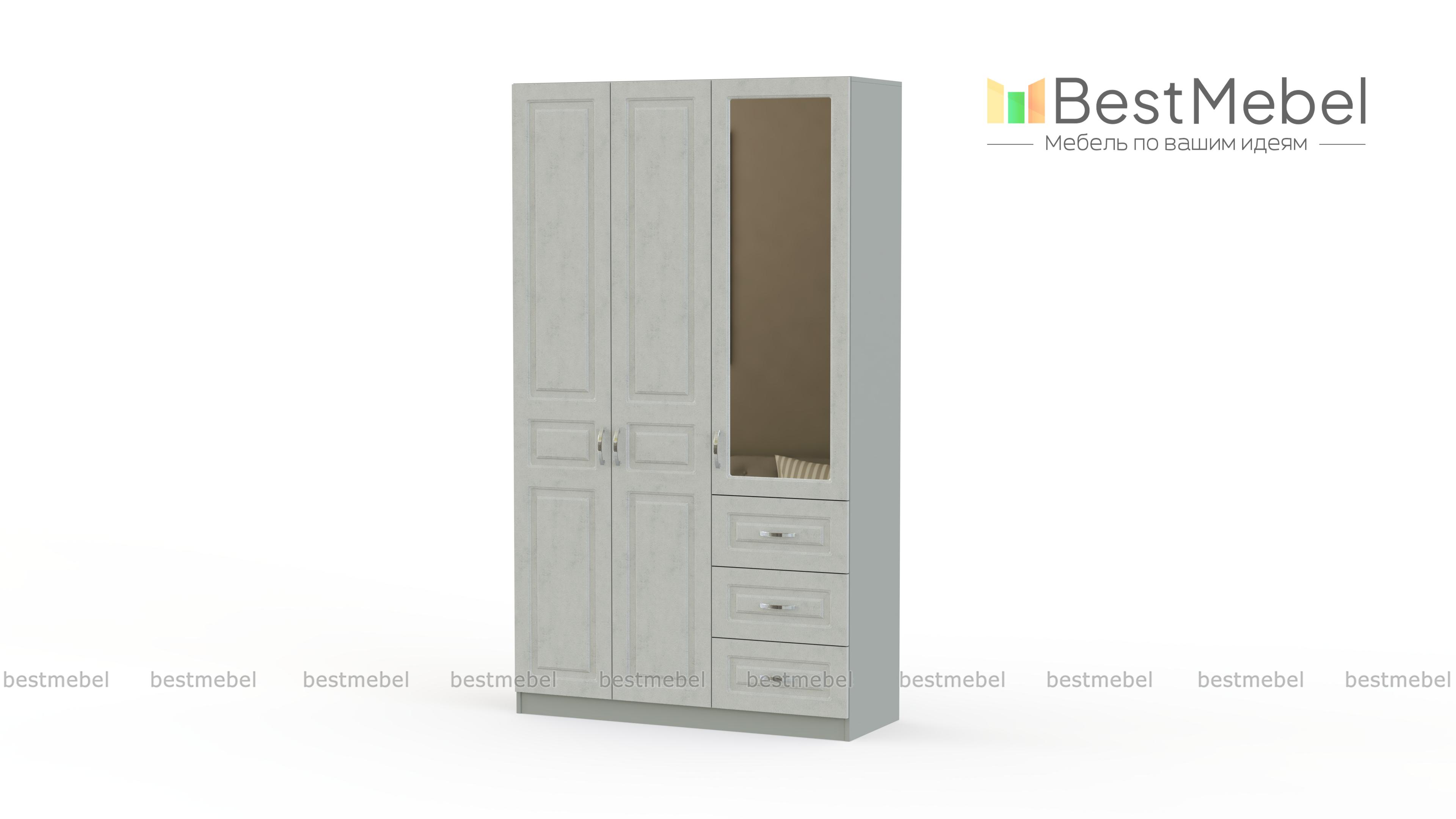 Шкаф 3-х створчатый Визит модуль 07 BMS - Фото