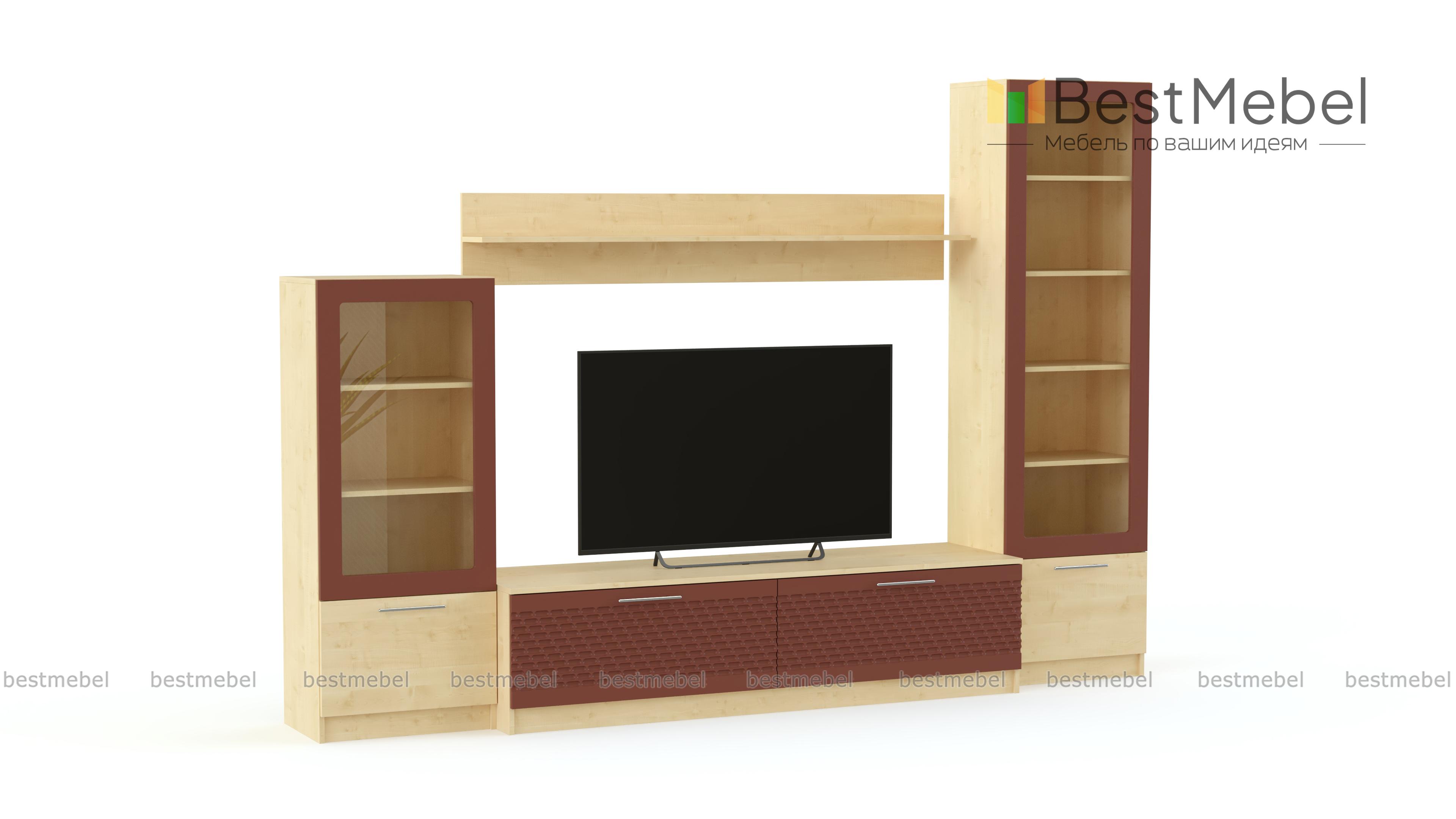 Стенка в гостиную Блеск 30.1-3D BMS - Фото