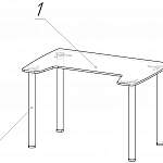 Чертеж Компьютерный стол Домина СКЛ 2 BMS
