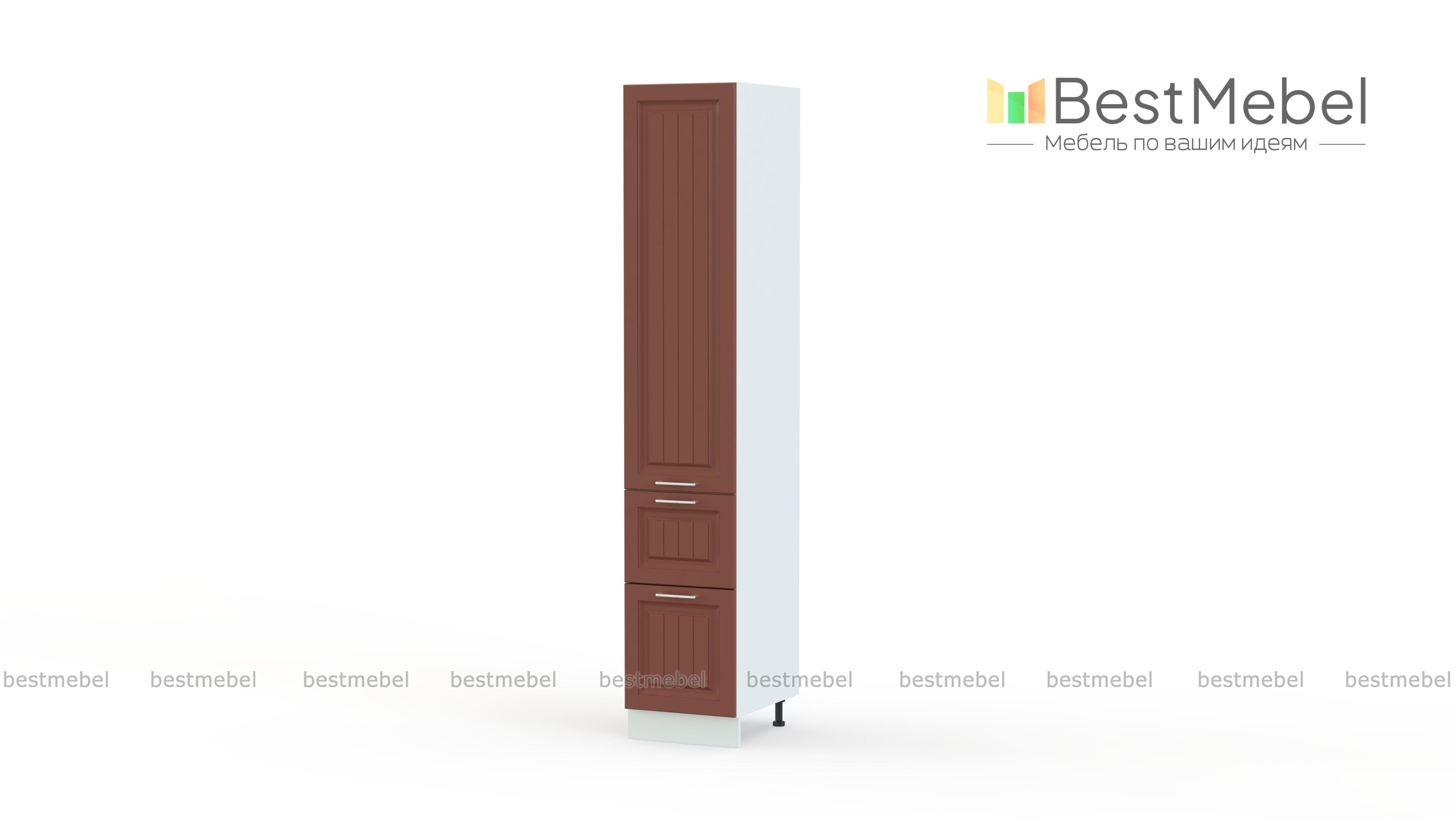 Шкаф пенал с 1-ой дверцей и 2-мя ящиками Европа BMS - Фото
